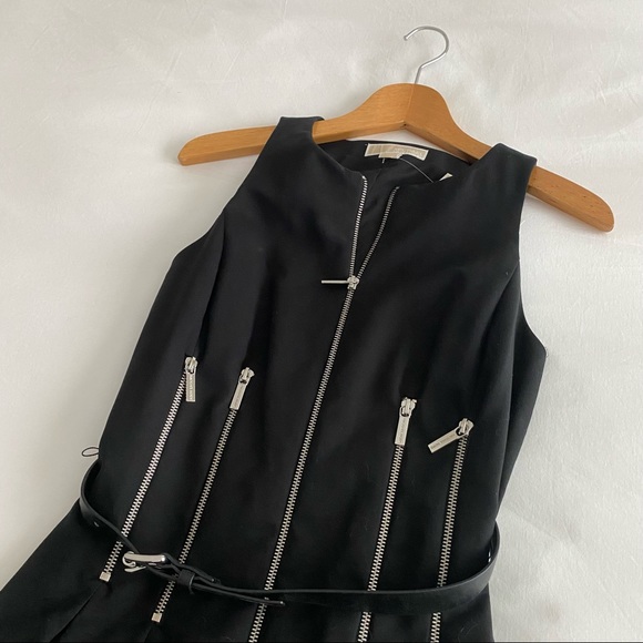 Michael Kors Black Zipper Sheath Dress - Picture 3 of 8